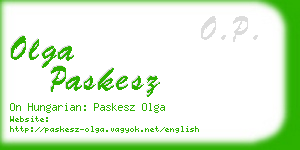 olga paskesz business card